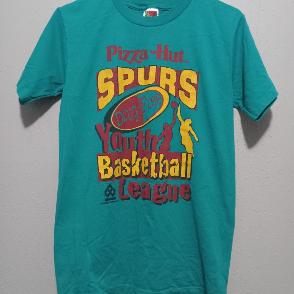 Vintage Pizza Hut Drug-Free Basketball Fruit of the Loom T-shirt